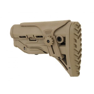 Sleek Buttstock w/ Cheek Rest for M4/M16 - Dark Earth [Big Dragon]